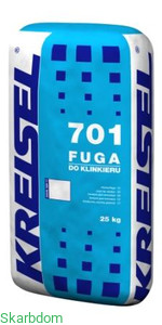 FUGA 701 BRĄZ 25 KG - Specjalistyczna zaprawa do klinkieru z trasem 5 -20 mm
