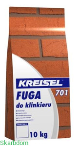 FUGA 701 BRĄZ 10 KG - Specjalistyczna zaprawa do klinkieru z trasem 5 -20 mm
