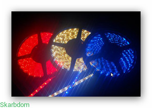Pasek LED 12V 300 diod 24W 5mx8mm wodoodporny RGB LED-2347